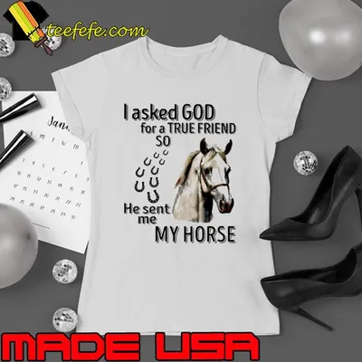 I asked god for true friend so he sent me my horse shirt