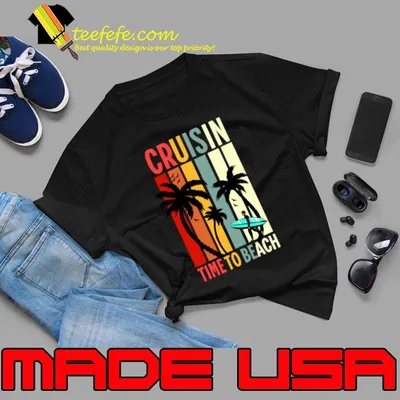 I Love It When We're Cruisin Together Cruise For Couples 2024 Palms Tree Retro T-Shirt