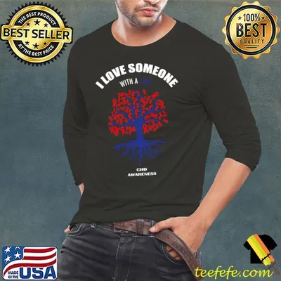 I Love Someone With A CHD CHD Awareness Tree T-Shirt