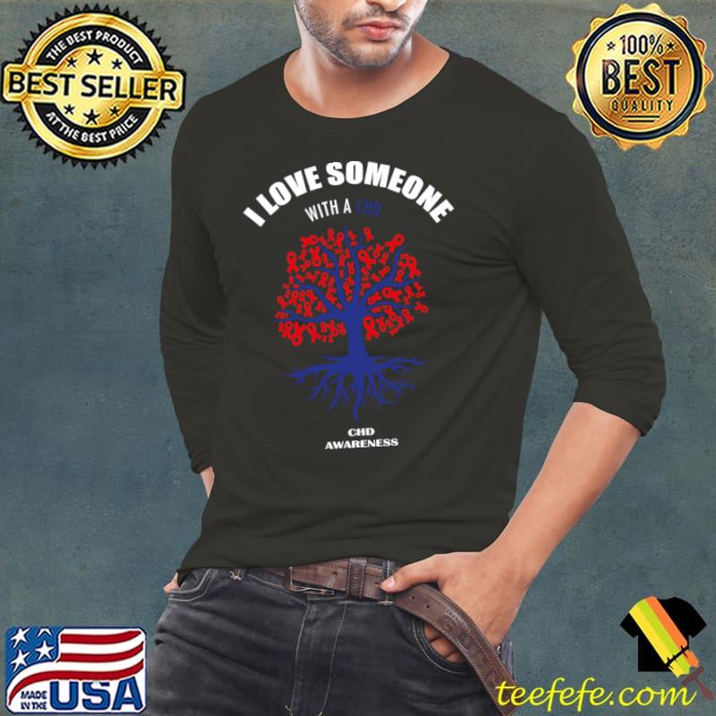 I Love Someone With A CHD CHD Awareness Tree T-Shirt