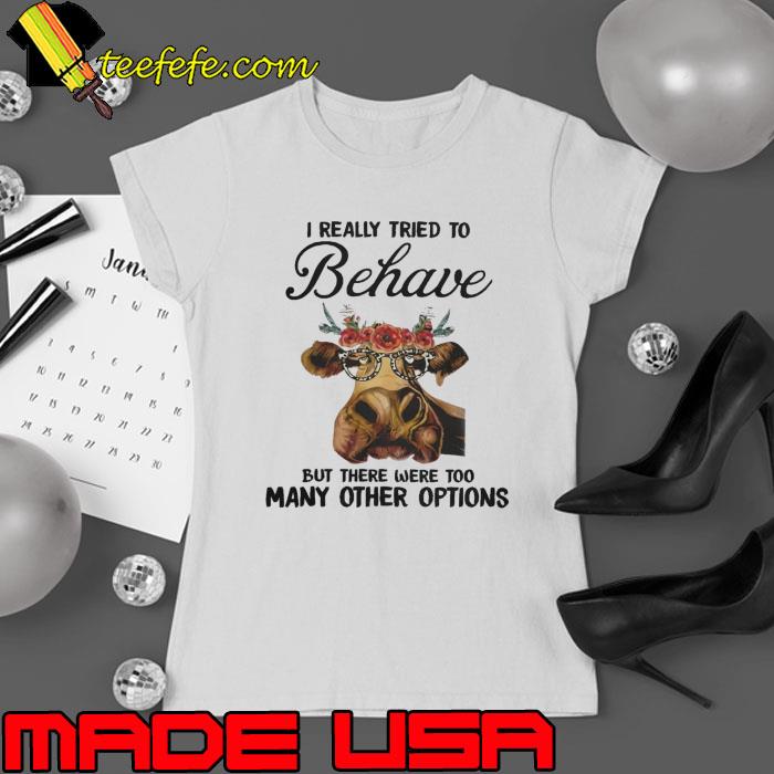 I really tried to behave but there were too many other options cow sunglasses leopard shirt