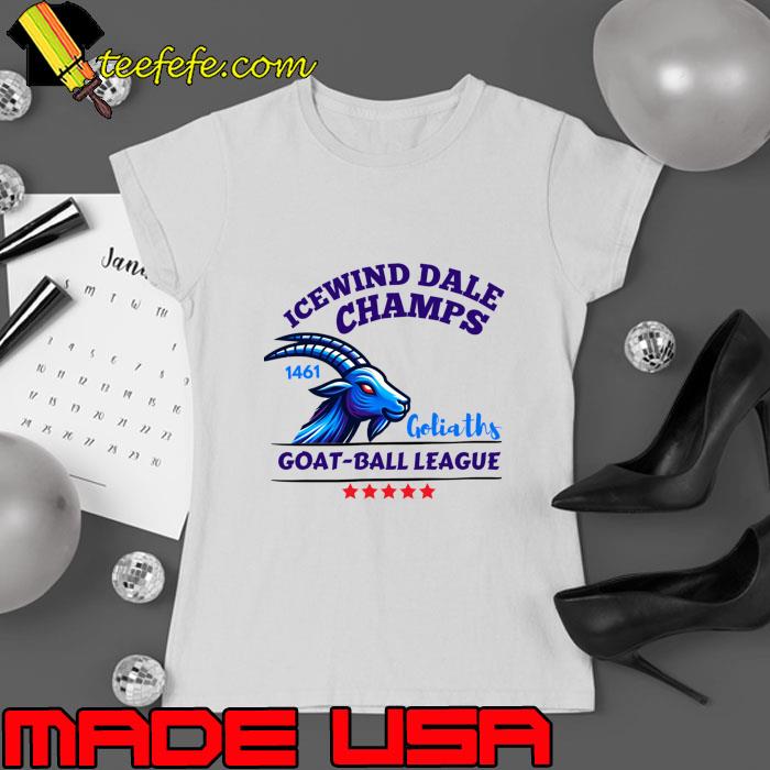 Icewind Dale Goat Ball Goliath Sport Parody Stars T-Shirt Ladies tee Icewind Dale Goat Ball Goliath Sport Parody Stars T-Shirt Ladies tee