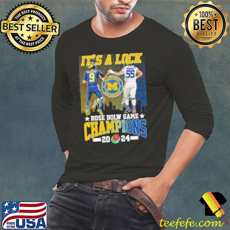 It’s A Lock 2024 Rose Bowl Game Champions Michigan Wolverines Football Signatures Shirt Long Sleeve Tee It’s A Lock 2024 Rose Bowl Game Champions Michigan Wolverines Football Signatures Shirt Long Sleeve Tee
