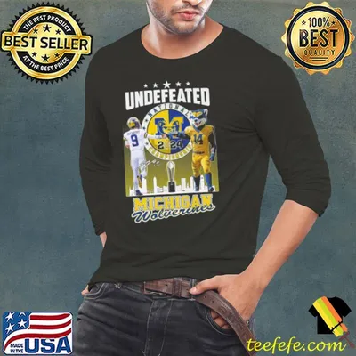 J.J. McCarthy And Mascot Undefeated National Champions Michigan Wolverines Signature Shirt