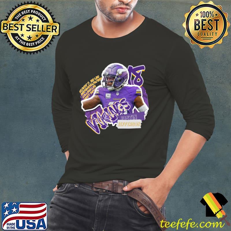 Justin Jefferson Superstar American football wide receiver for the Minnesota Vikings T-Shirt Long Sleeve Tee Justin Jefferson Superstar American football wide receiver for the Minnesota Vikings T-Shirt Long Sleeve Tee