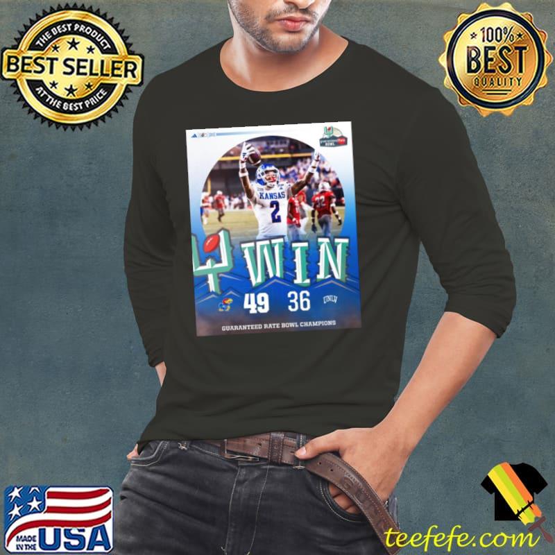Kansas Jayhawks Win 49 36 UNLV Football 2023 Guaranteed Rate Bowl Champions Final Score Shirt Long Sleeve Tee Kansas Jayhawks Win 49 36 UNLV Football 2023 Guaranteed Rate Bowl Champions Final Score Shirt Long Sleeve Tee