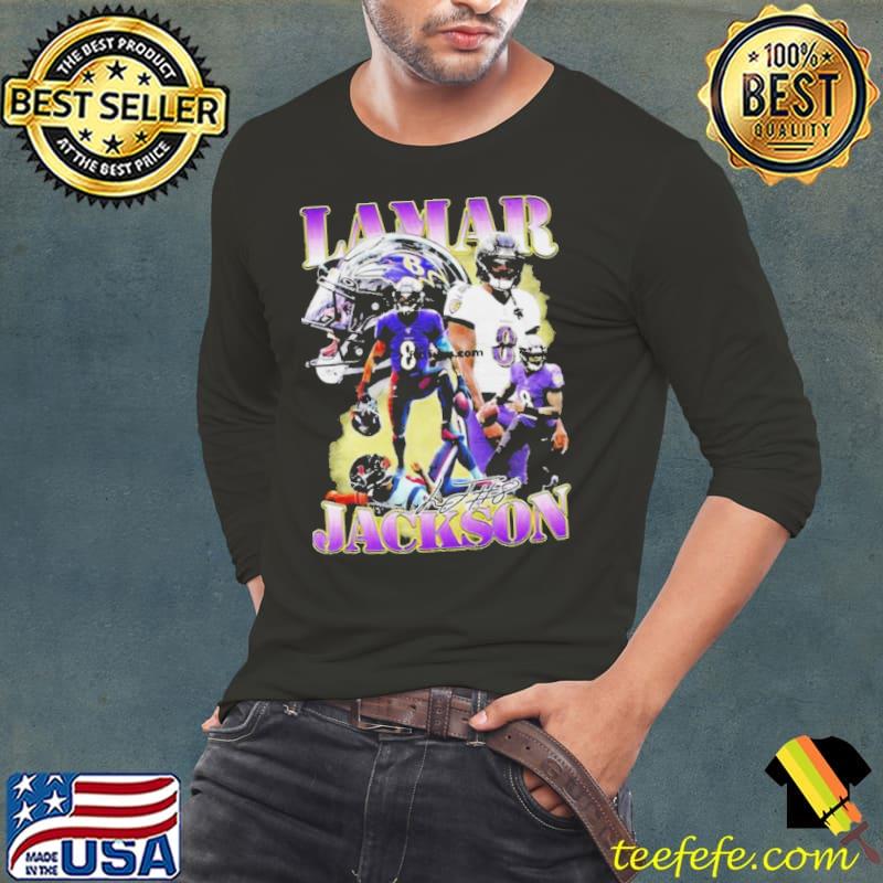 Lamar Jackson Baltimore Ravens Football Signature Vintage 2024 Shirt Long Sleeve Tee Lamar Jackson Baltimore Ravens Football Signature Vintage 2024 Shirt Long Sleeve Tee