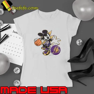 Los Angeles Lakers NBA Basketball Dabbing Mickey Disney Sports shirt