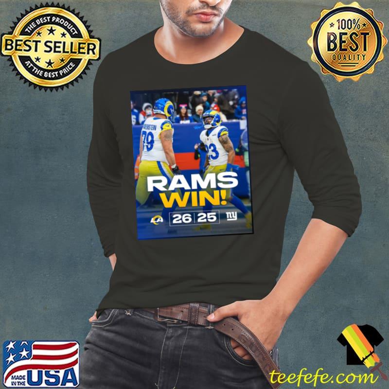 Los Angeles Rams Win 26 25 New York Giants Clinch A 2023 Playoff Final Score Shirt Long Sleeve Tee Los Angeles Rams Win 26 25 New York Giants Clinch A 2023 Playoff Final Score Shirt Long Sleeve Tee