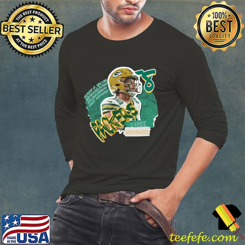 Luke Musgrave Superstar American football tight end for the Green Bay Packers T-Shirt Long Sleeve Tee Luke Musgrave Superstar American football tight end for the Green Bay Packers T-Shirt Long Sleeve Tee