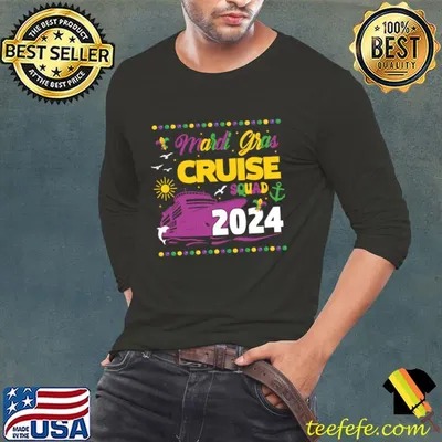 Mardi Gras Cruise Squad 2024 Matching Group Family Trip T-Shirt