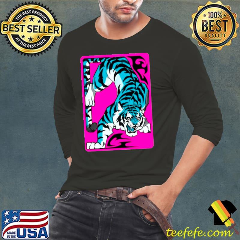 Mawili Tiger Pink Border s Long Sleeve Tee Mawili Tiger Pink Border s Long Sleeve Tee