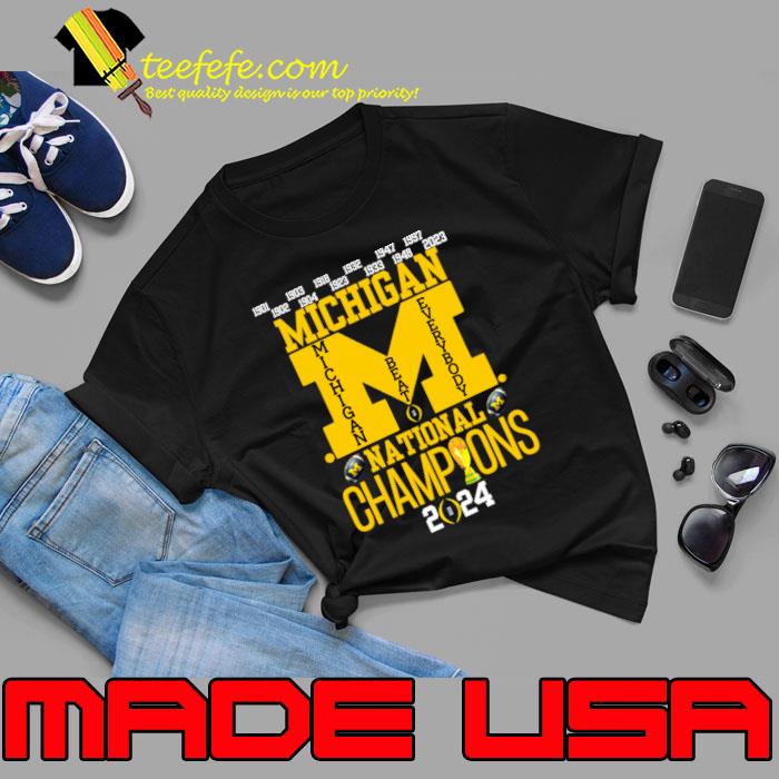 Michigan Beat Everybody National Champions 2024 Football Symbol T-Shirt Unisex Michigan Beat Everybody National Champions 2024 Football Symbol T-Shirt Unisex