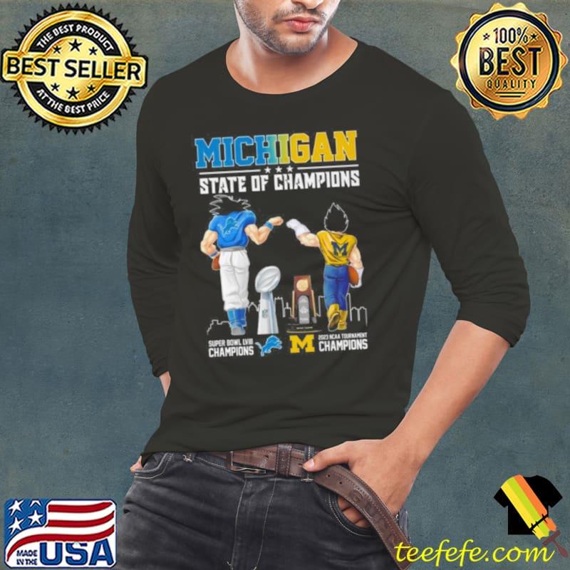 Michigan State Of Champions Michigan Detroit Lions And Michigan Wolverines Shirt Long Sleeve Tee Michigan State Of Champions Michigan Detroit Lions And Michigan Wolverines Shirt Long Sleeve Tee
