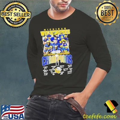Michigan Wolverines 2024 CFP National Championship Champions signatures shirt