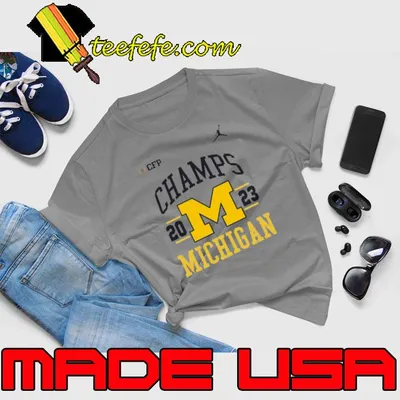 Michigan Wolverines Football Playoff 2023 National Champions Retro Shirt