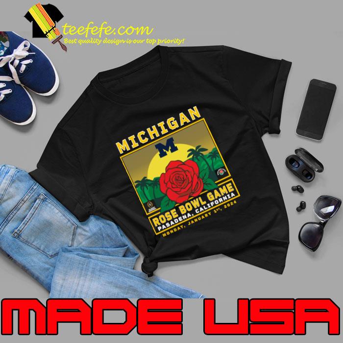Michigan Wolverines Playoff 2024 Rose Bowl Pasadena California T-Shirt Unisex Michigan Wolverines Playoff 2024 Rose Bowl Pasadena California T-Shirt Unisex
