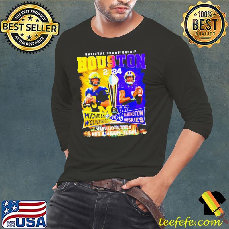 Michigan Wolverines vs Washington Huskies National Championship 2024 NRG stadium Texas s Long Sleeve Tee Michigan Wolverines vs Washington Huskies National Championship 2024 NRG stadium Texas s Long Sleeve Tee