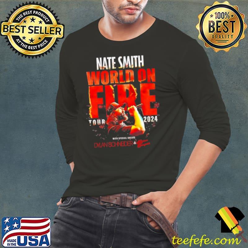 Nate Smith World On Fire Tour 2024 shirt Nate Smith World On Fire Tour 2024 shirt