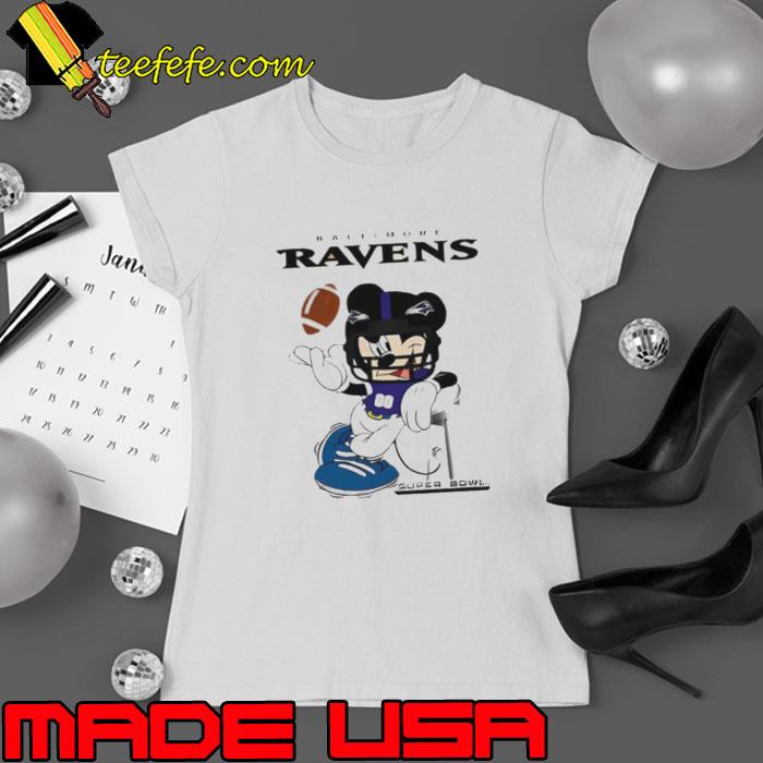 NFL Baltimore Ravens Mickey Mouse Disney Super Bowl Football shirt