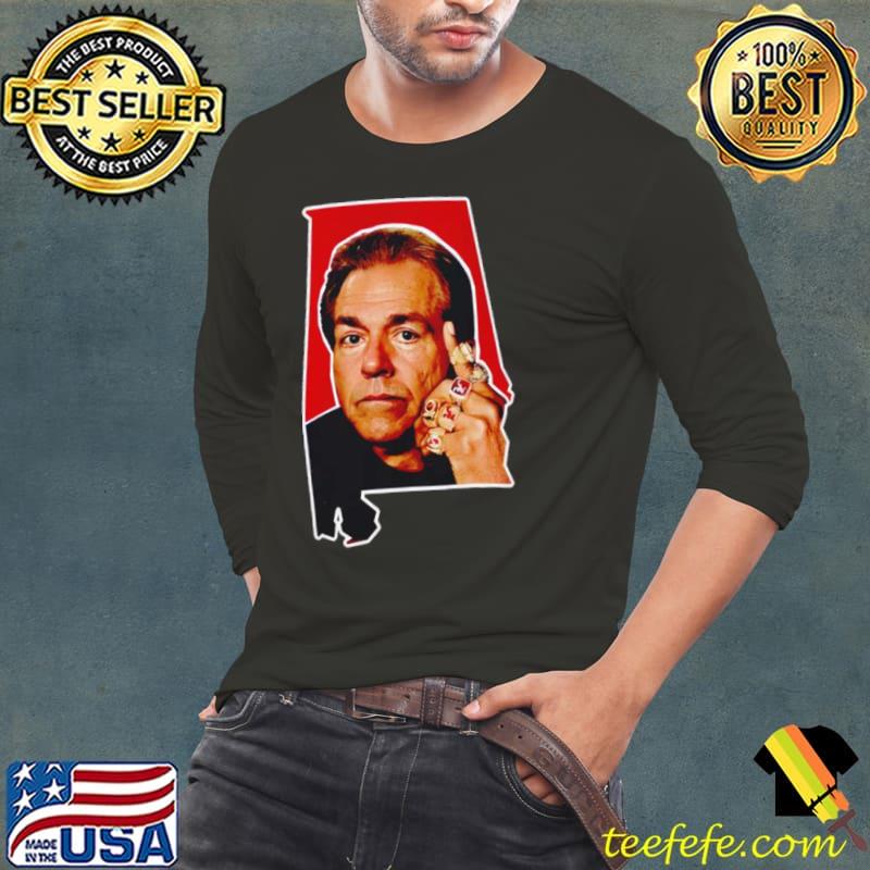 Nick Saban Alabama Football State Shape shirt Nick Saban Alabama Football State Shape shirt