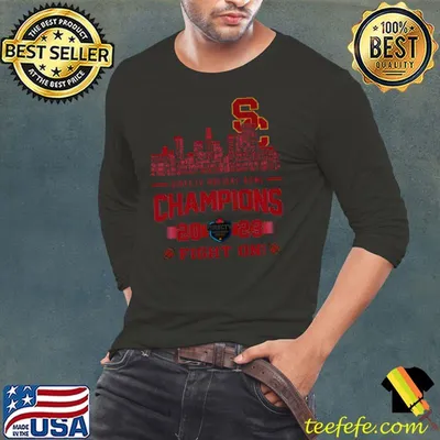 Official USC Trojans Football 2023 Directv Holiday Bowl Champions Fight On Skyline Shirt