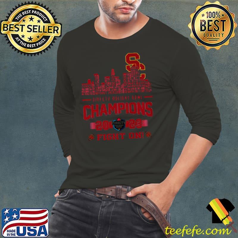 Official USC Trojans Football 2023 Directv Holiday Bowl Champions Fight On Skyline Shirt