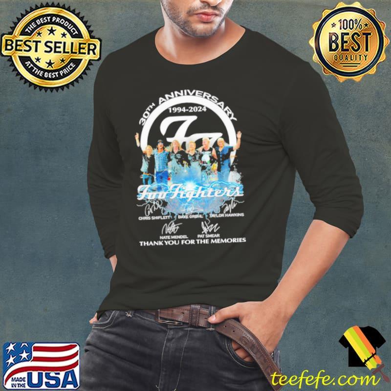 Original Foo Fighters Band 30th anniversary 1994 2024 thank you for the memories signatures s Long Sleeve Tee Original Foo Fighters Band 30th anniversary 1994 2024 thank you for the memories signatures s Long Sleeve Tee
