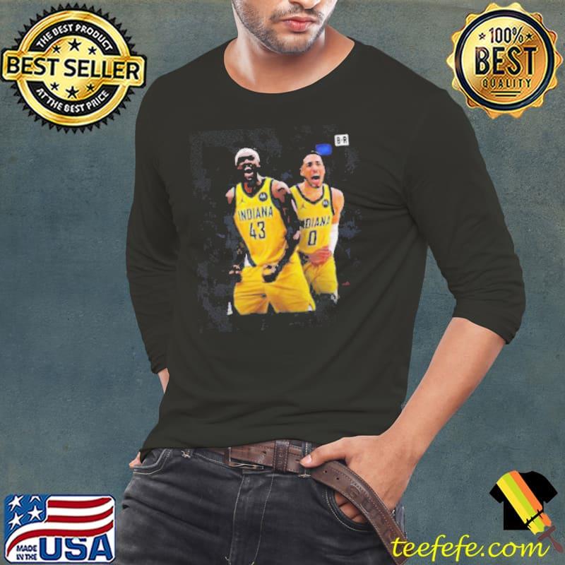Pascal Siakam And Tyrese Haliburton Of Indiana Pacers Shirt Long Sleeve Tee Pascal Siakam And Tyrese Haliburton Of Indiana Pacers Shirt Long Sleeve Tee