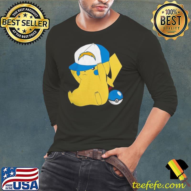 Pikachu Wear The Hat Los Angeles Chargers Football Logo shirts