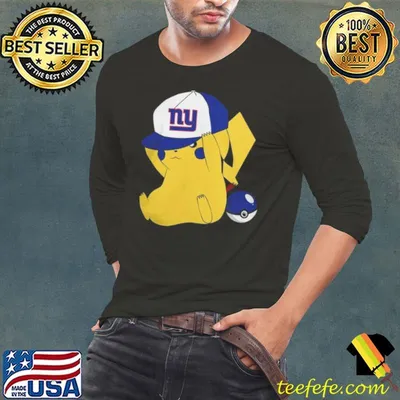 Pikachu Wear The Hat New York Giants Football Logo shirts