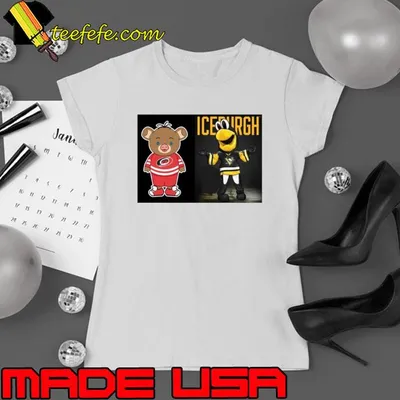 Pittsburgh Penguins VS Carolina Hurricanes NHL 2024 mascot cartoon hockey shirt