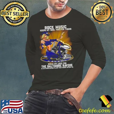 Premium baltimore Ravens Rock Music Keep My Soul Forever Young 2024 Shirt