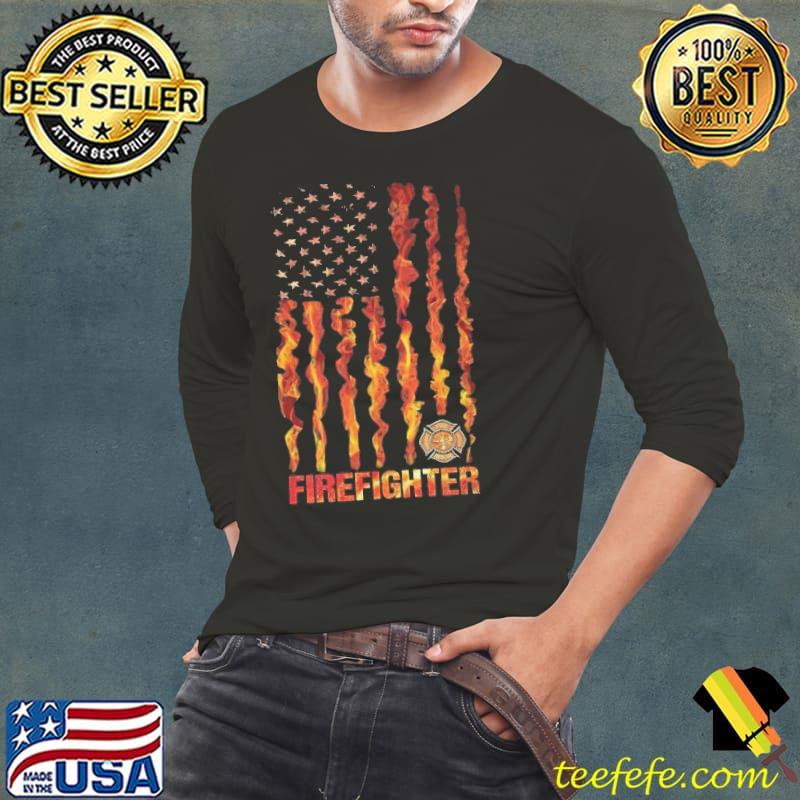 Proud Firefighter symbol fire american flag s Long Sleeve Tee Proud Firefighter symbol fire american flag s Long Sleeve Tee