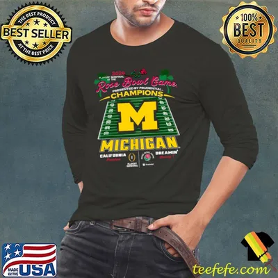 Rose Bowl Game Presented Prudental Michigan 2024 California And Dreamin Champions T-Shirt