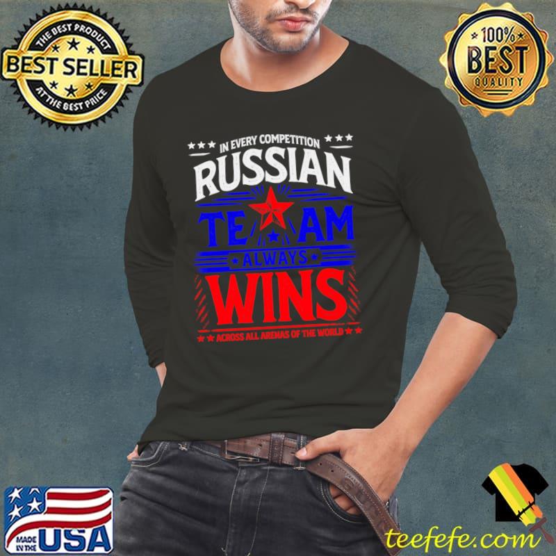 Russian team always wins across all arenas of the world stars T-Shirt Long Sleeve Tee Russian team always wins across all arenas of the world stars T-Shirt Long Sleeve Tee