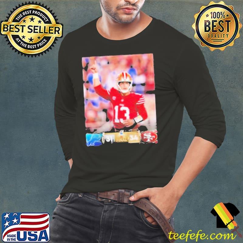 San Francisco 49Ers Win 34 31 Detroit Lions 2023 Nfc Champions Final Score s Long Sleeve Tee San Francisco 49Ers Win 34 31 Detroit Lions 2023 Nfc Champions Final Score s Long Sleeve Tee