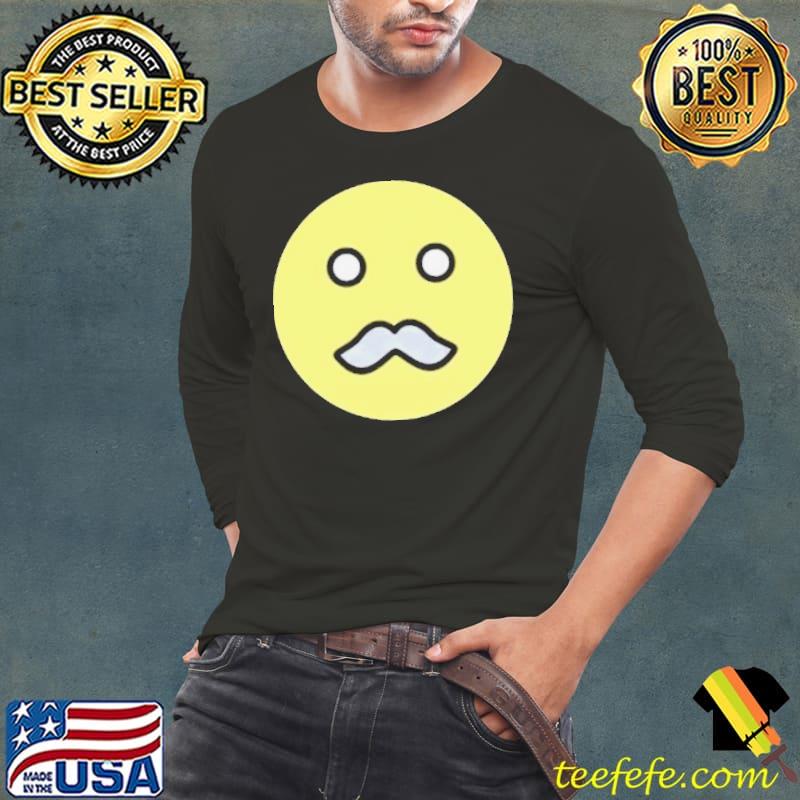 Smiley mustache emoji shirt