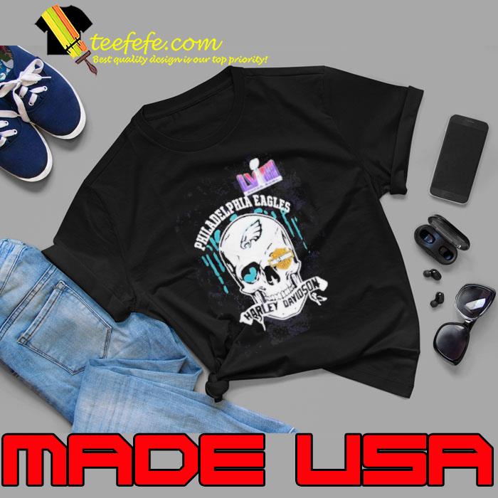 Super Bowl Harley Davidson Skull Philadelphia Eagles Enthusiast Shirt Unisex Super Bowl Harley Davidson Skull Philadelphia Eagles Enthusiast Shirt Unisex