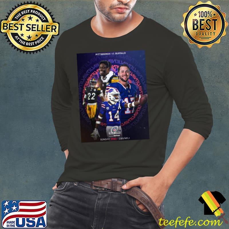 Super Wildcard Weekend Buffalo Bills Versus Pittsburgh Steelers NFL Playoff Poster Shirt