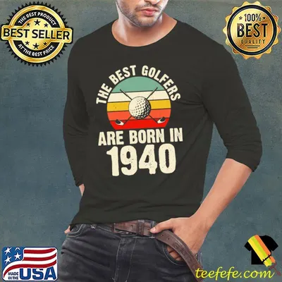 The Best Golfers Are Born In 1940 Vintage Sunset T-Shirt