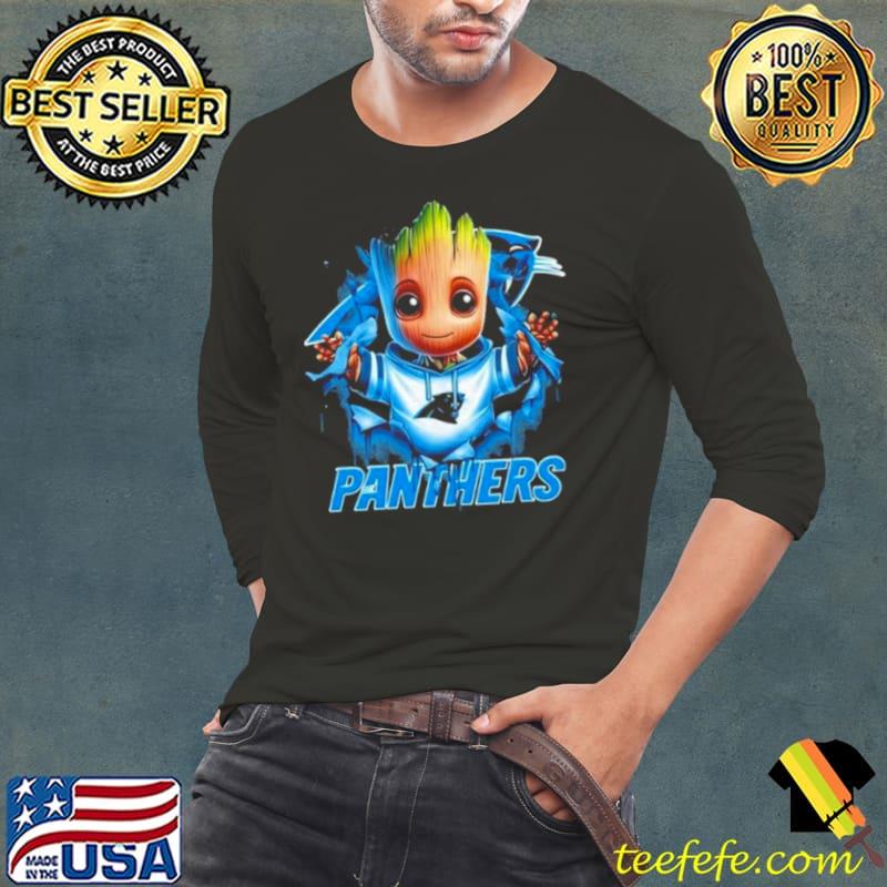 Top baby Groot Blood Inside Me Carolina Panthers 2024 shirt