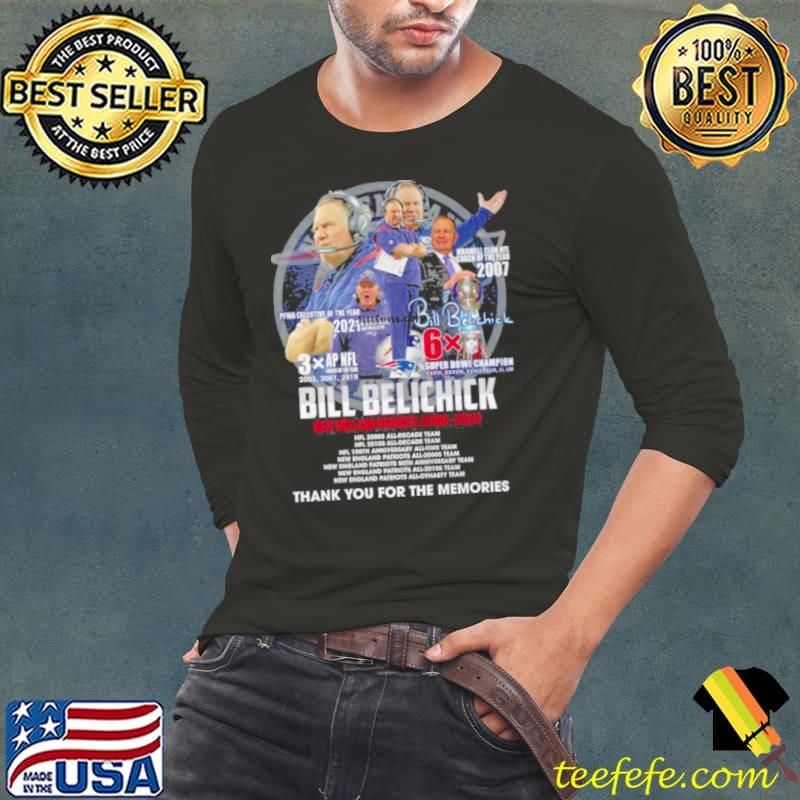 Top bill Belichick New England Patriots 2000 – 2024 Thank You For The Memories Shirt Top bill Belichick New England Patriots 2000 – 2024 Thank You For The Memories Shirt