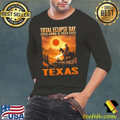 Total eclipse day april 2024 Texas sunset shirt