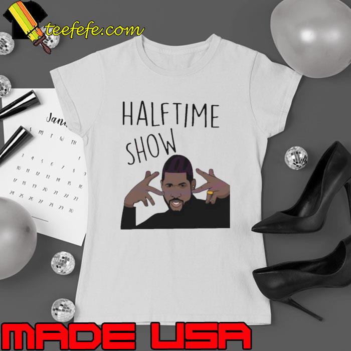 Usher Halftime Show Super Bowl Wear Gold Rings s Ladies tee Usher Halftime Show Super Bowl Wear Gold Rings s Ladies tee
