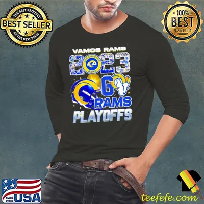 Vamos Rams 2023 NFL Playoffs Go Los Angeles Rams Helmet Shirt