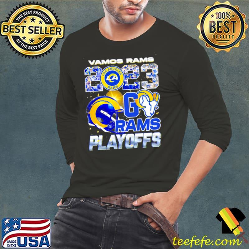 Vamos Rams 2023 NFL Playoffs Go Los Angeles Rams Helmet Shirt