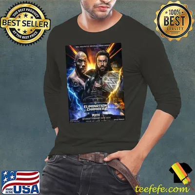 WWE Undisputed Universal Championship Roman Reigns Vs The Rock At Elimination Chamber Shirt