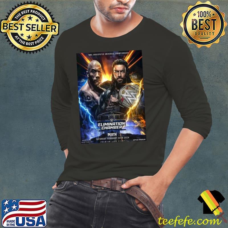 WWE Undisputed Universal Championship Roman Reigns Vs The Rock At Elimination Chamber Shirt WWE Undisputed Universal Championship Roman Reigns Vs The Rock At Elimination Chamber Shirt
