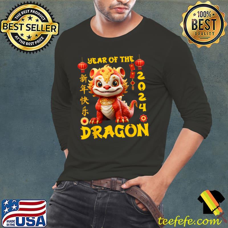 Year Of The Dragon 2024 Lunar New Year Chinese New Year 2024 T-Shirt Long Sleeve Tee Year Of The Dragon 2024 Lunar New Year Chinese New Year 2024 T-Shirt Long Sleeve Tee